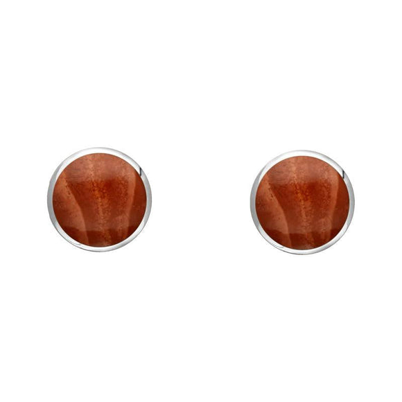 Sterling Silver Jasper 4mm Classic Small Round Stud Earrings, E001