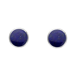 Sterling Silver Lapis Lazuli 4mm Classic Small Round Stud Earrings, E001