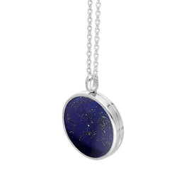 Sterling Silver Lapis Lazuli Medium Round Locket, P3550C_2