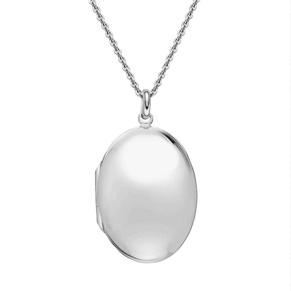 Sterling Silver Large Oval Keepsake Locket P2632