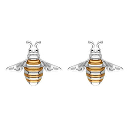 Sterling Silver Rose Gold Plated Small Bee Three Piece Set, S215_4
