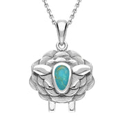 Sterling Silver Turquoise John Sheep Two Piece Set, S205
