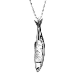 Sterling Silver Whitby Jet Emma Stothard Silver Darling Large Single Pendant, P3590.