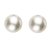 Sterling Silver 6mm White Freshwater Pearl Stud Earrings E623