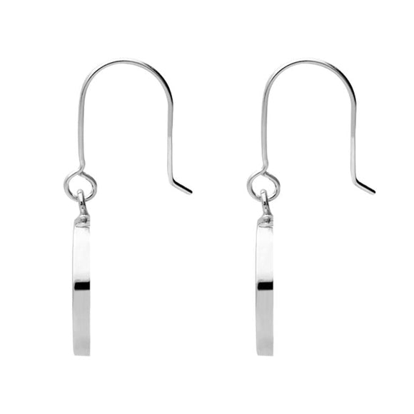 Sterling Silver Amber Round Tree Drop Earrings, E2429