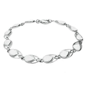Sterling Silver Bauxite Celtic Pear Shaped Bracelet B599