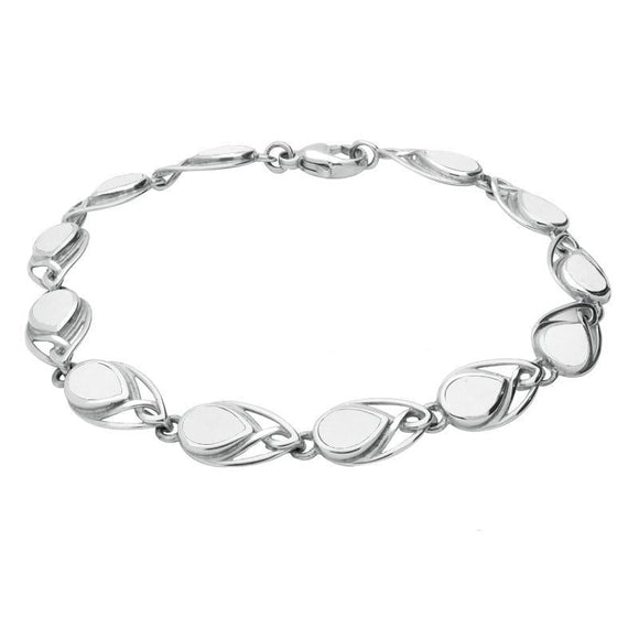 Sterling Silver Bauxite Celtic Pear Shaped Bracelet B599