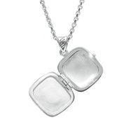 Sterling Silver Bauxite Cushion Rope Edge Locket P2101