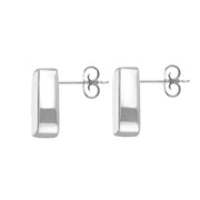 Sterling Silver Bauxite Dinky Barrel Stud Earrings E280