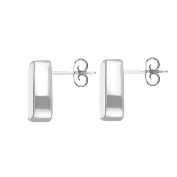 Sterling Silver Bauxite Dinky Barrel Stud Earrings E280