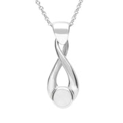 Sterling Silver Bauxite Eternity Loop Necklace P088