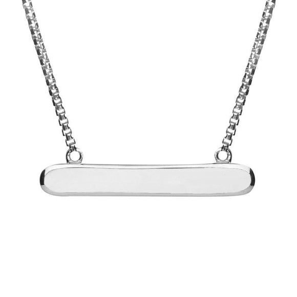 Sterling Silver Bauxite Lineaire Oval Necklace N1001