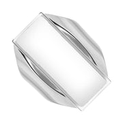 Sterling Silver Bauxite Medium Oblong Ring, R065