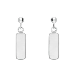 Sterling Silver Bauxite Oblong Drop Earrings E226