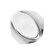 Sterling Silver Bauxite Oval Ring R076
