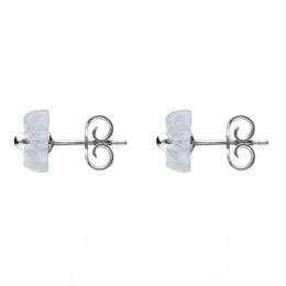Sterling Silver Blue Chalcedony Tuberose Daisy Stud Earrings, E2160.