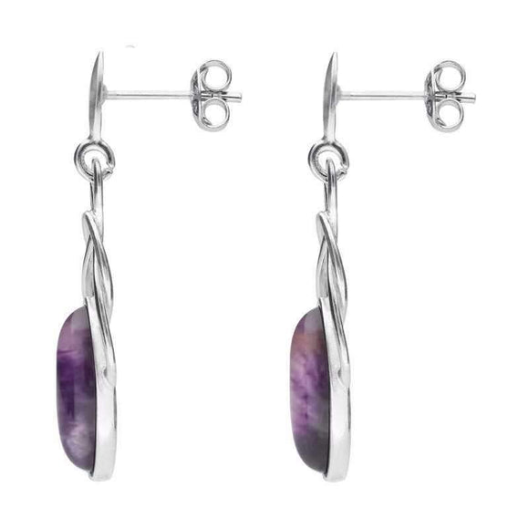 Sterling Silver Blue John Celtic Twist Piece Set. S011