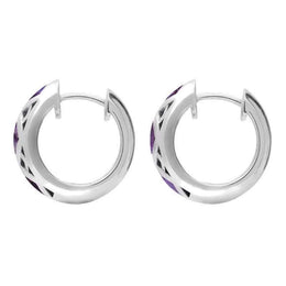 Sterling Silver Blue John Geometric Hoop Earrings E2023