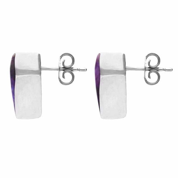 Sterling Silver Blue John Kite Stud Earrings. E281.