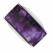 Sterling Silver Blue John Large Oblong Ring. R064.