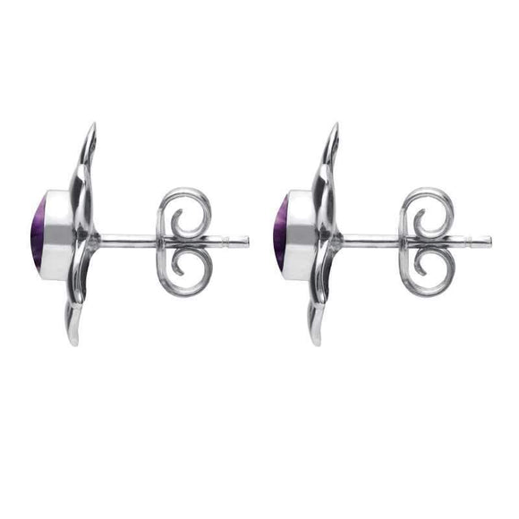 Sterling Silver Blue John Petal Stud Earrings E028