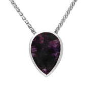 Sterling Silver Blue John Upside Down Pear Necklace