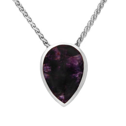 Sterling Silver Blue John Upside Down Pear Necklace