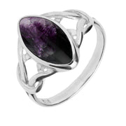 Sterling Silver Blue John Celtic Twist Piece Set. S011