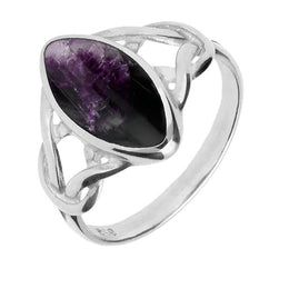 Sterling Silver Blue John Celtic Twist Piece Set. S011