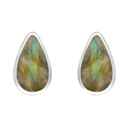 Sterling Silver Labradorite Dinky Pear Stud Earrings E225