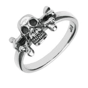 Sterling Silver Skull And Crossbones Ring. R941