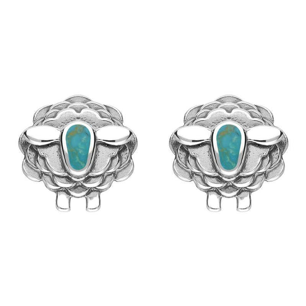 Sterling Silver Turquoise Sheep Stud Earrings E2530