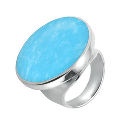 Sterling Silver Turquoise Round Sterling Silver Small Ring. R609.