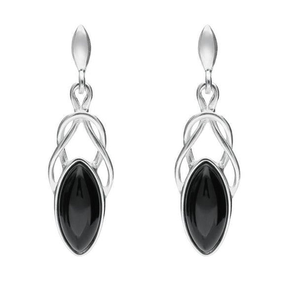 Sterling Silver Whitby Jet Celtic Twist Piece Set S011_3