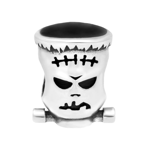 Sterling Silver Whitby Jet Frankenstein Charm