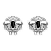 Sterling Silver Whitby Jet Sheep Stud Earrings E2530