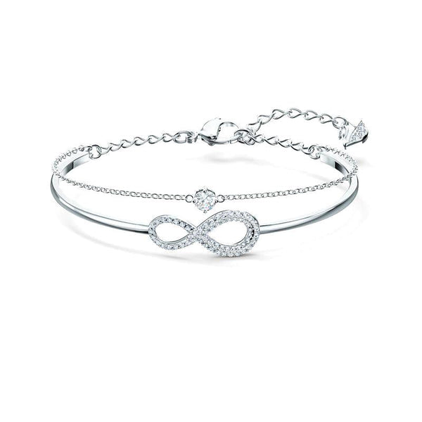 Swarovski Infinity Crystal White Rhodium Plated Bangle 5520584
