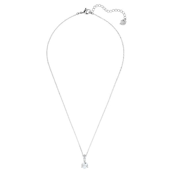 Swarovski Solitaire White Rhodium Plated Necklace 5472635