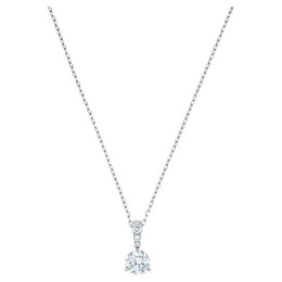 Swarovski Solitaire White Rhodium Plated Necklace 5472635