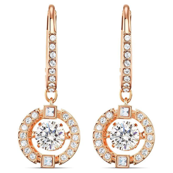 Swarovski Sparkling Dance Crystal Rose Gold Plated Earrings 5504753