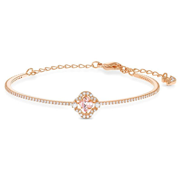 Swarovski Sparkling Dance Pink Rose Gold Tone Plated Bangle 5516476