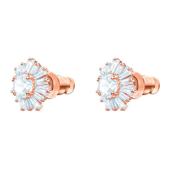 Swarovski Sunshine White Stone Rose Gold Plated Earrings 5459597