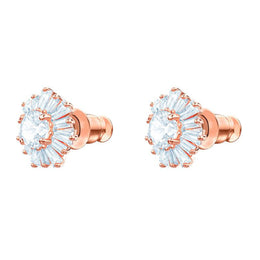 Swarovski Sunshine White Stone Rose Gold Plated Earrings 5459597