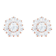 Swarovski Sunshine White Stone Rose Gold Plated Earrings 5459597