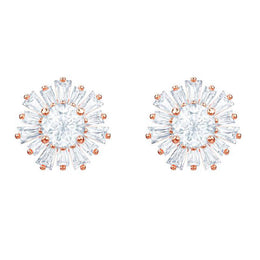 Swarovski Sunshine White Stone Rose Gold Plated Earrings 5459597