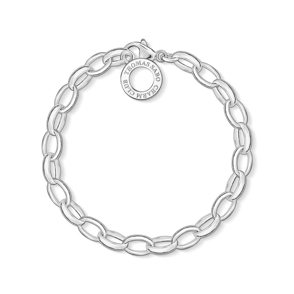 Thomas Sabo Charm Club Sterling Silver Large Link Charm Bracelet, X0032-001-12.