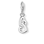 Thomas Sabo Charm Club Sterling Silver Interlocking Hearts Charm, 0773-001-12.