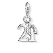 Thomas Sabo Charm Club Sterling Silver Lucky Number 21 Charm 0460-001-12