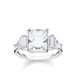 Thomas Sabo Glam & Soul Sterling Silver CZ White Magic Cocktail Ring, TR2262-051-14.