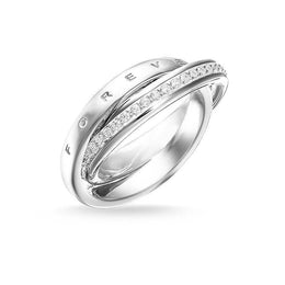 Thomas Sabo Glam And Soul Sterling Silver Zirconia Together Forever Ring, TR2099-051-14.